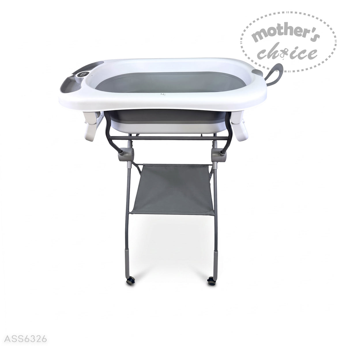FOLDABLE BABY BATHTUB WITH THERMOMETER AND STAND