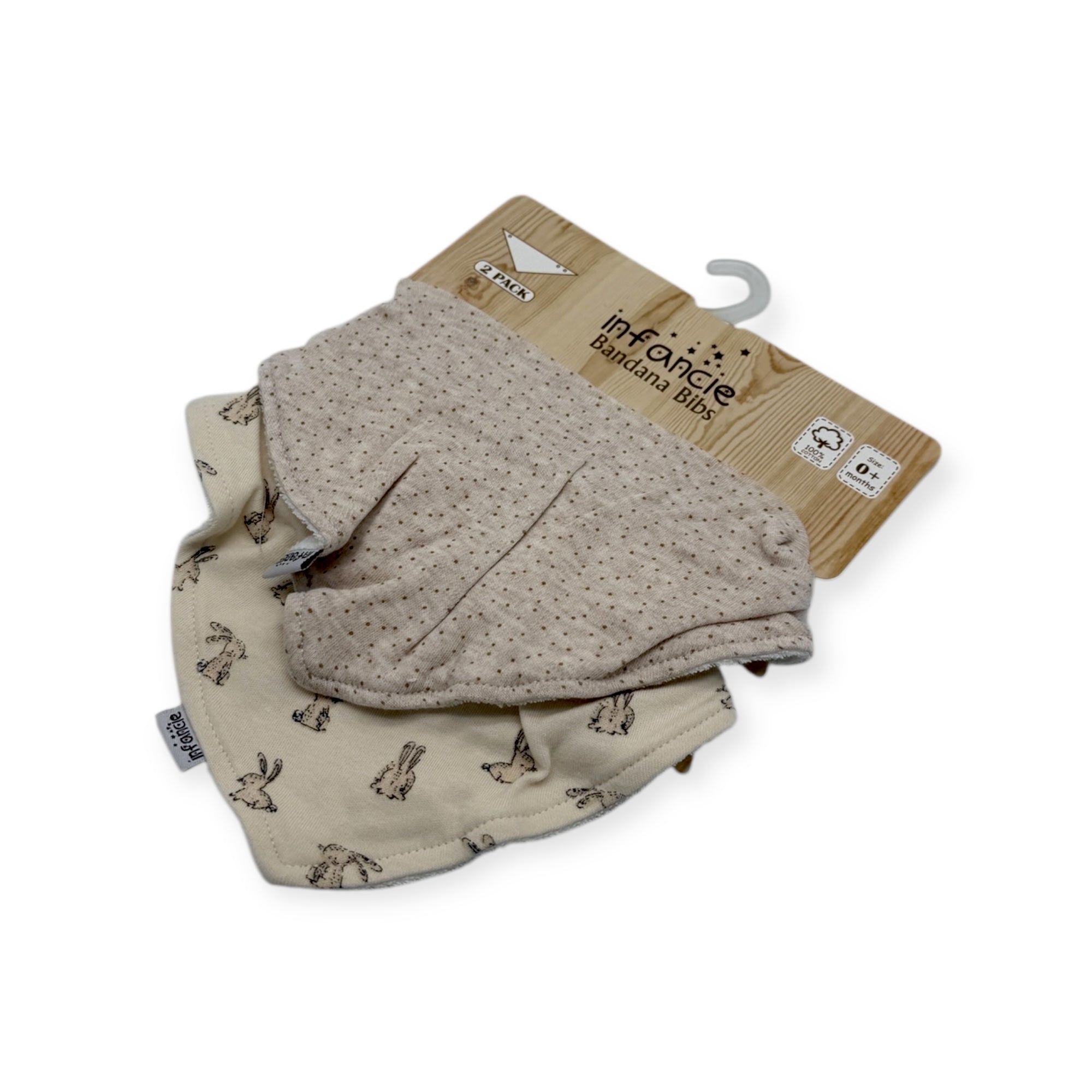 MC 100% COTTON 2 PACK BIBS