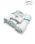 M/C 3PC HOODED TOWELS AND 3PC FACECLOTHS PRETTY ON A DAILY SUNFLOWER