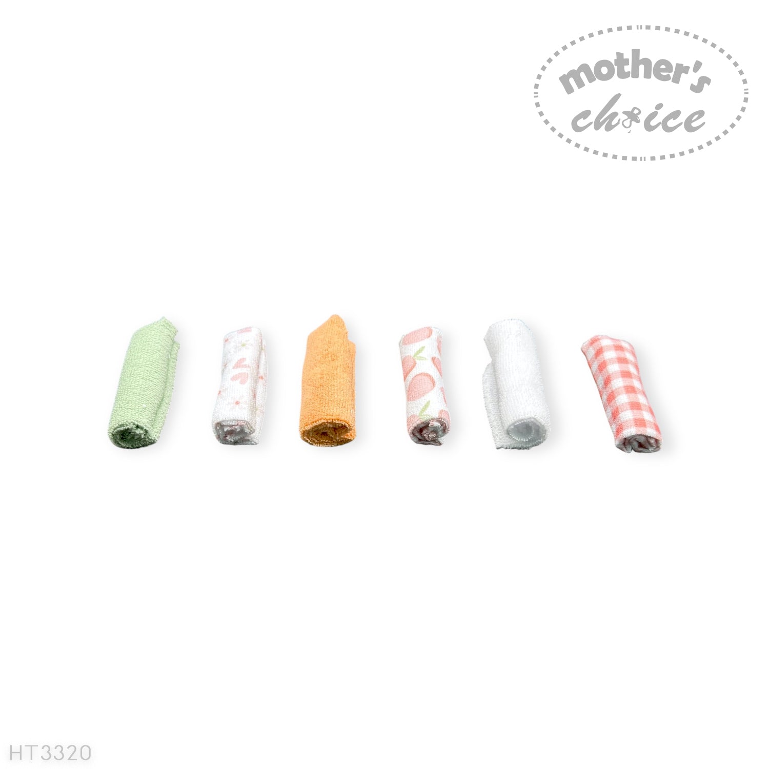 M/C 6 PACK WASHCLOTH SET PEACH FRUIT