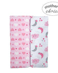 2 PACK FLANNEL RECEIVER GIRLS HEART/MOON