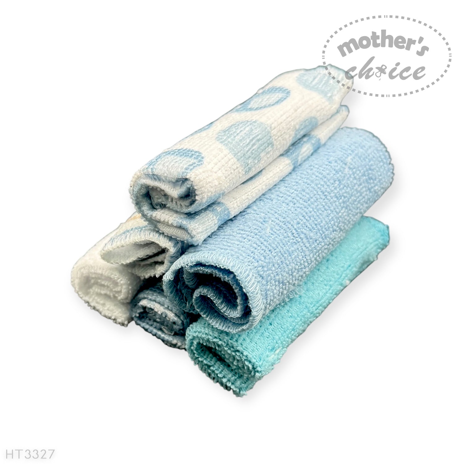 M/C 6 PACK WASHCLOTH SET BLUE ELIE