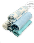 M/C 6 PACK WASHCLOTH SET BLUE ELIE