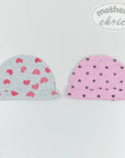 2 PACK BEANIE SETS - HEARTS