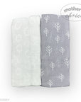 M/C BAMBOO 2PK MUSLIN WRAP GREY