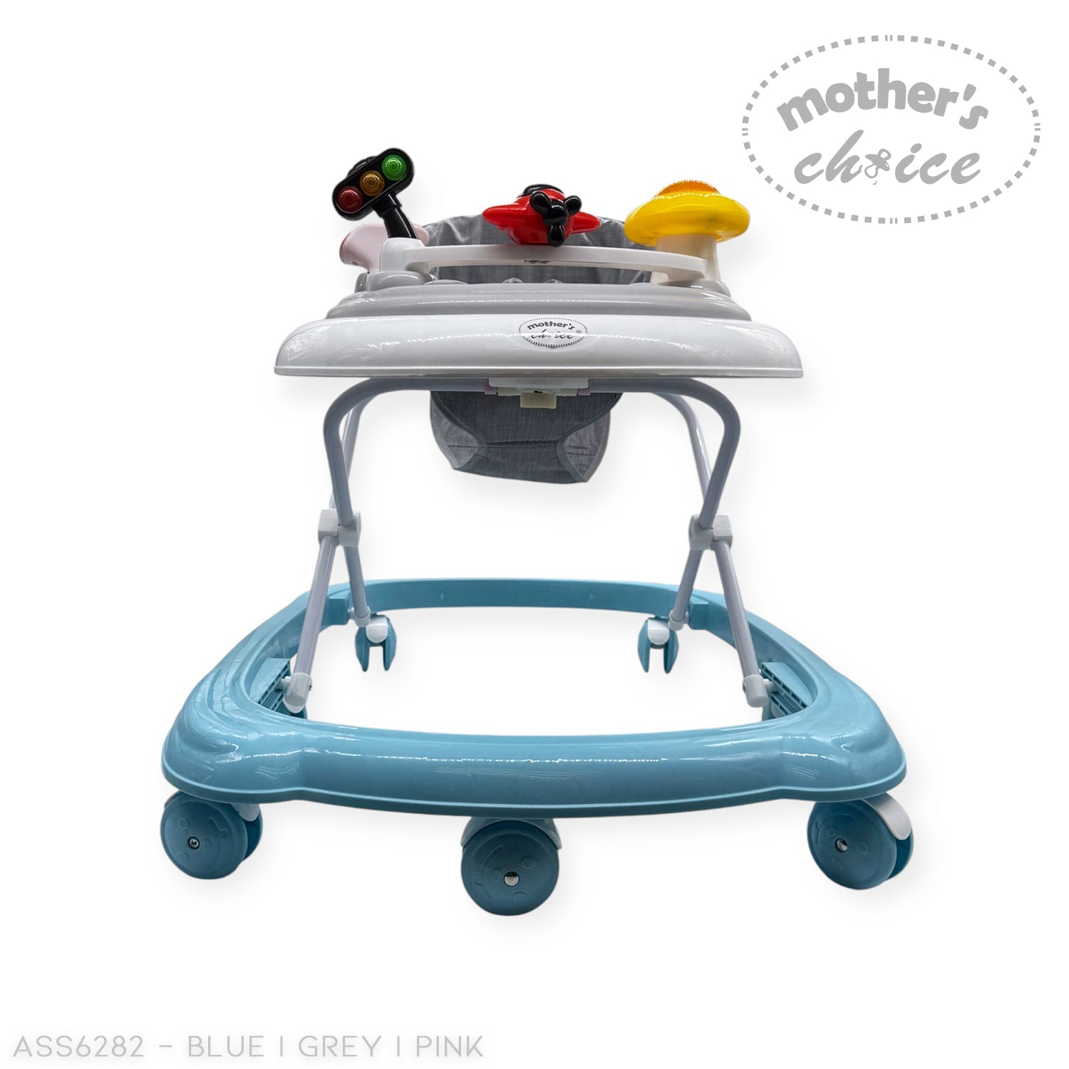 MOTHERS CHOICE BABY WALKER WITH MUSIC AND LIGHT, PLASTIC WHEEL