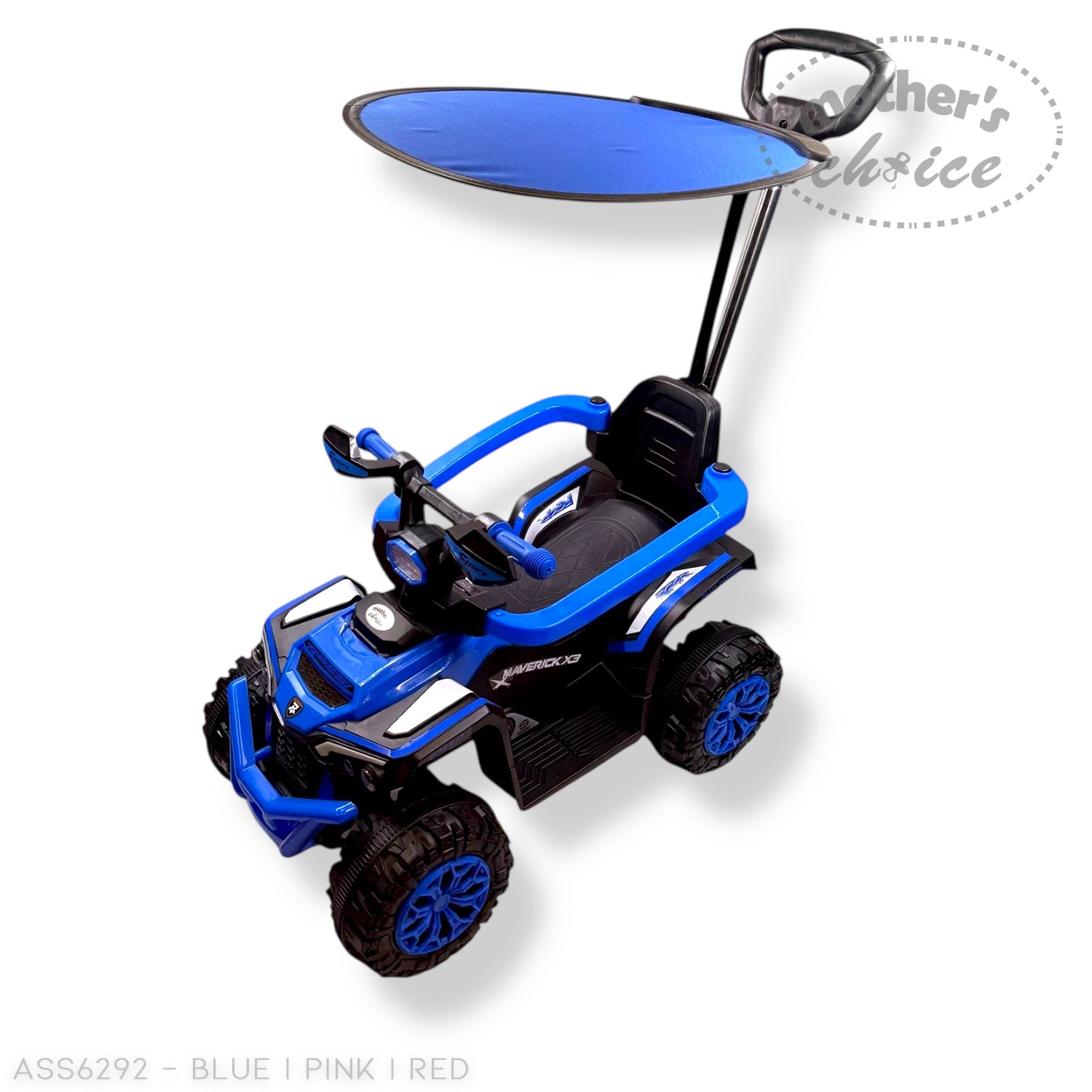 MOTHERS CHOICE RIDE ON CAR WITH CANOPY