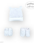 M/C BAMBOO 3PK NEWBORN BEANIE SET GREY