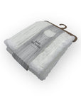 M/C SHERPA FLEECE STRIPE BLANKET WHITE