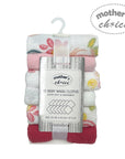 MC 12 PACK FACECLOTH SETS 'CIRCLES/CERISE'