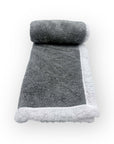 M/C SHERPA FLEECE BLANKET GREY
