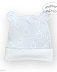 M/C BAMBOO 3PK NEWBORN BEANIE SET GREY