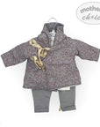 M/C 3PC FIBRE JACKET SET GREY 9M