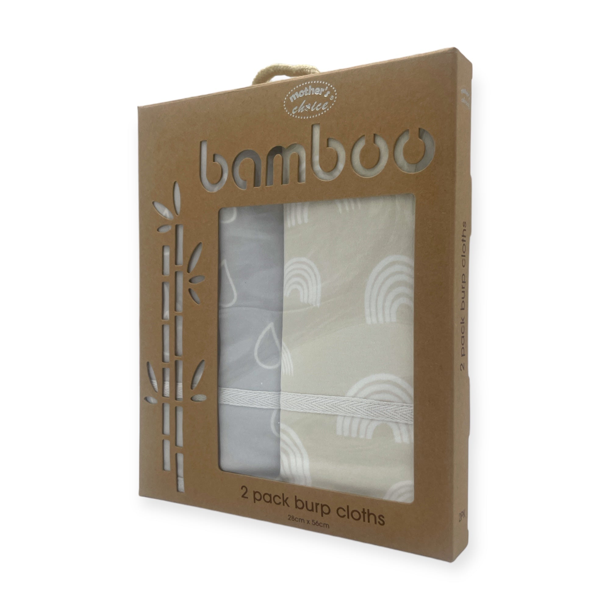 M/C BAMBOO 2PK BURPERS STONE