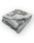 M/C SHERPA FLEECE STARS BLANKET GREY