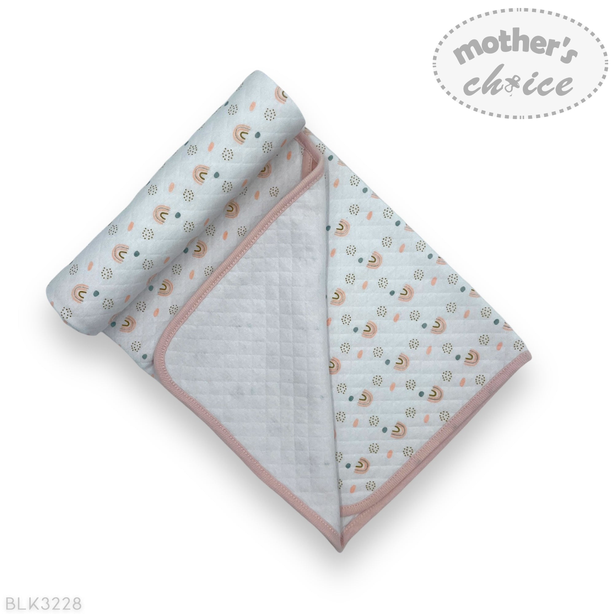 M/C QUILTED RECEIVER &#39;PINK/STONE RAINBOW&#39;