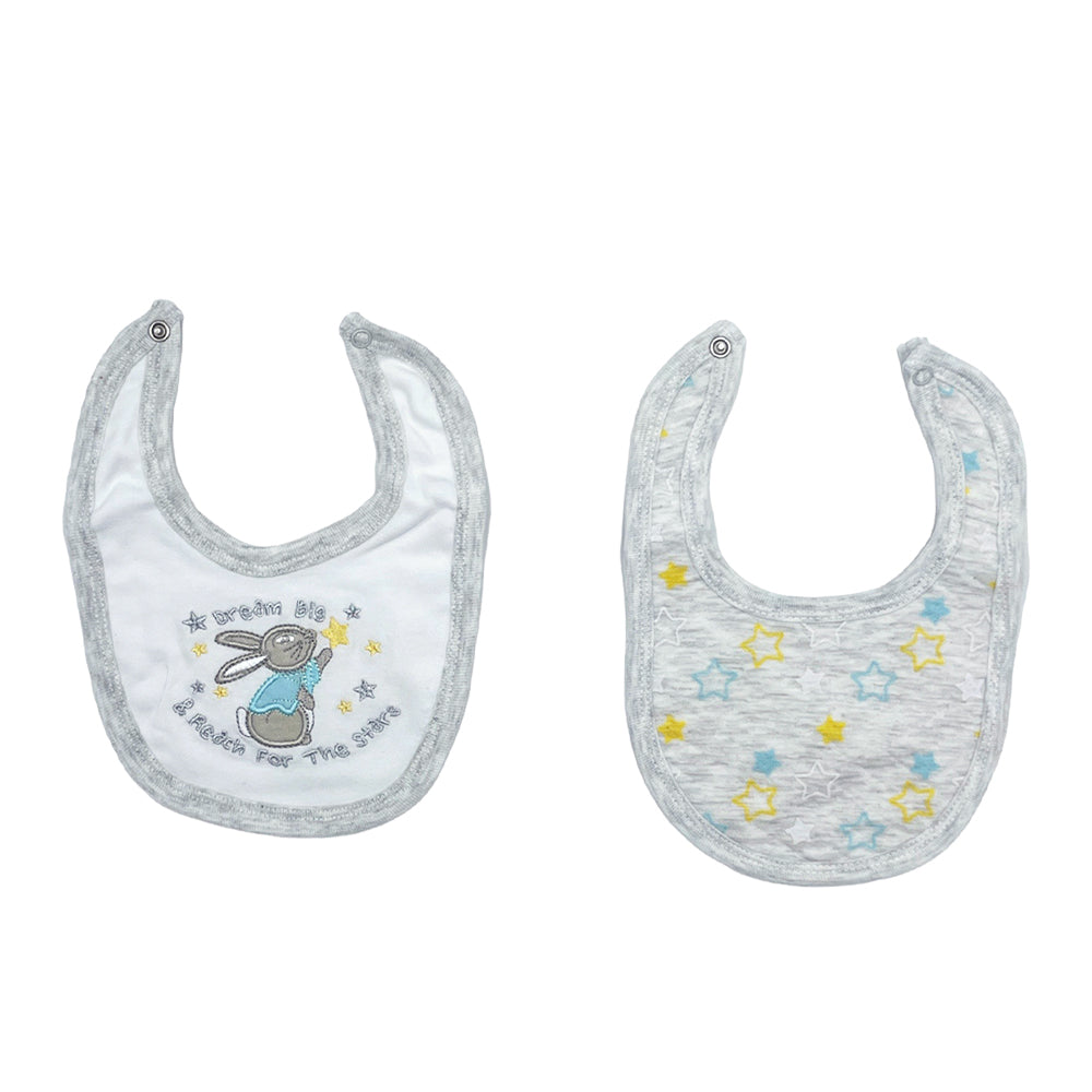 MC BABY 100% COTTON 2 PACK BIBS