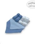 M/C 4PK BIB AND SOCKS SET BLUE