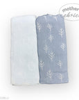M/C BAMBOO 2PK MUSLIN WRAP BLUE