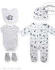5PC STARTER PACKS GREY ELIE 3-6 MONTHS