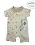 INF BOYS NATURAL SAFARI ROMPER 3-6M