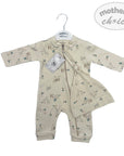 INF BOYS 2PC  NATURAL SAFARI GROWER SET 0-3M