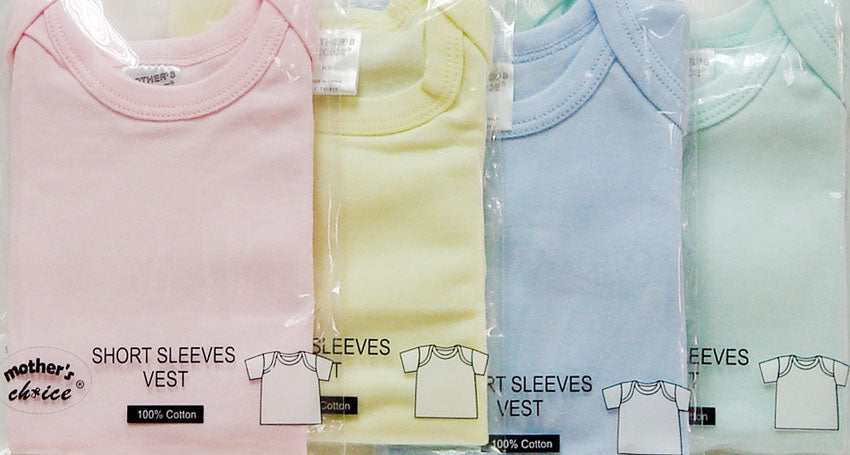 INFANTS SHORT SLEEVE VESTS PASTAL PREMATURE