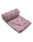 M/C PRINTED FLANNEL BLANKET GIRL'S BEAR