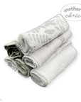 M/C 6 PACK WASHCLOTH SET GREY SAFARI