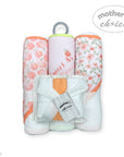 M/C 3PC HOODED TOWELS AND 3PC FACECLOTHS SWEET AS A PEACH