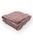 M/C SINGLE LAYER JACQUARD BLANKET PINK