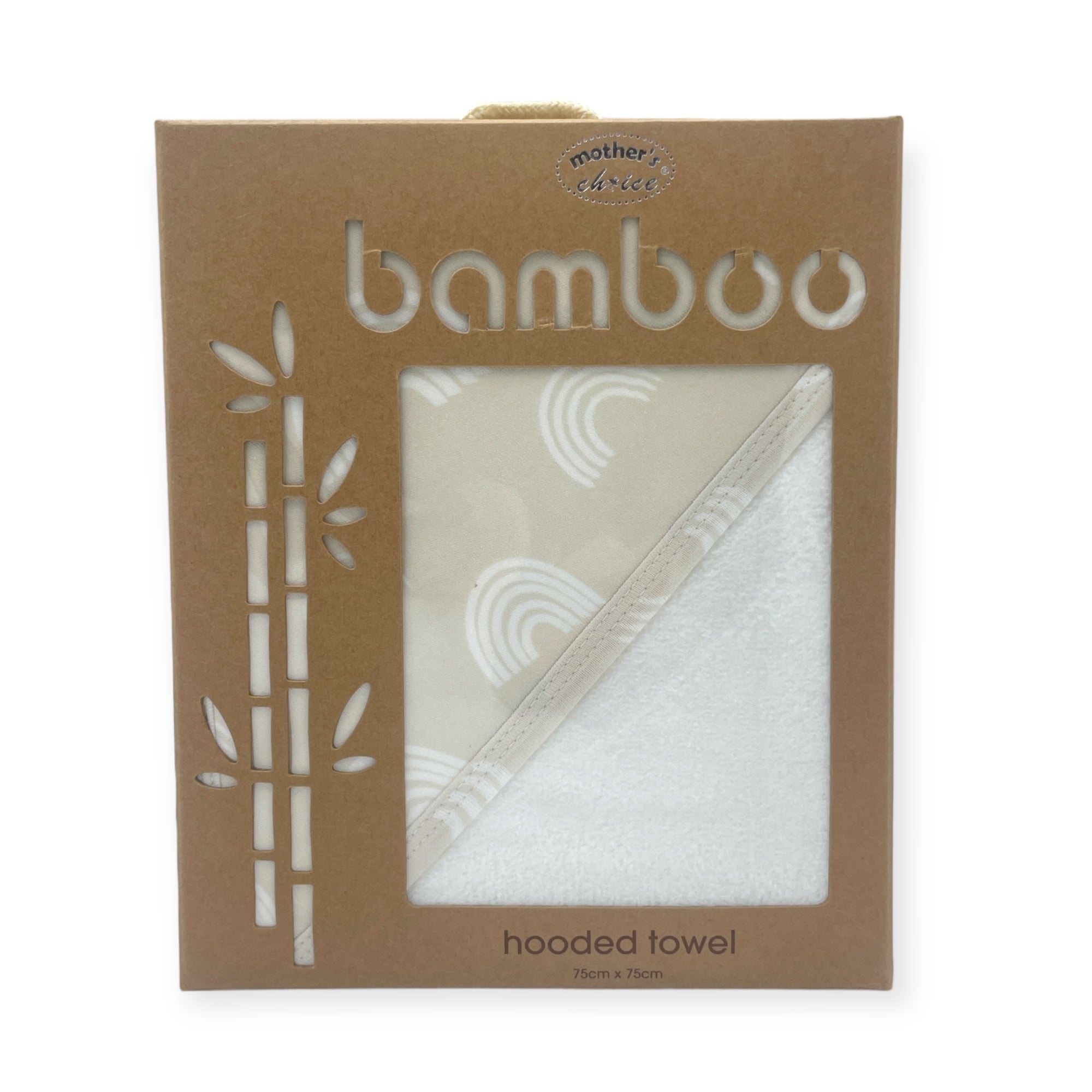 M/C BAMBOO HOODED TOWEL STONE