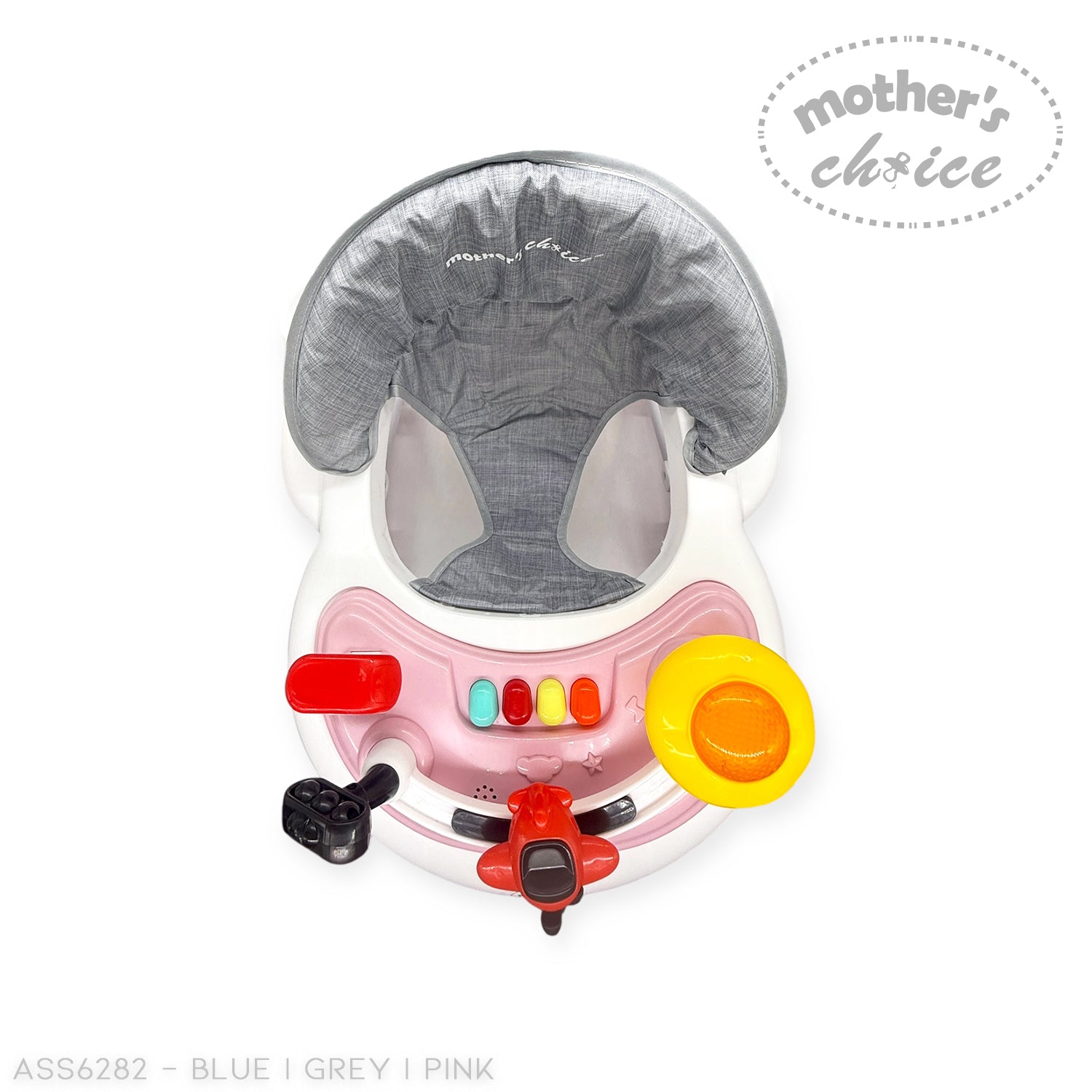 MOTHERS CHOICE BABY WALKER WITH MUSIC AND LIGHT, PLASTIC WHEEL