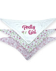 M/C 3 PACK BANDANA BIB SET HELLO GIRL