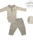 INF BOYS 3PC NATURAL LINNEN SET