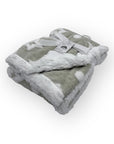 M/C SHERPA FLEECE STARS BLANKET GREY