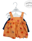 F GIRLS 2PC SLEEVELESS SET WITH DENIM SHORTS 'HAPPY' 12-18M