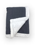 M/C SHERPA FLEECE BLANKET BOX NAVY