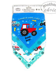 BOYS 4 PACK BANDANA BIB 'TRACTOR'