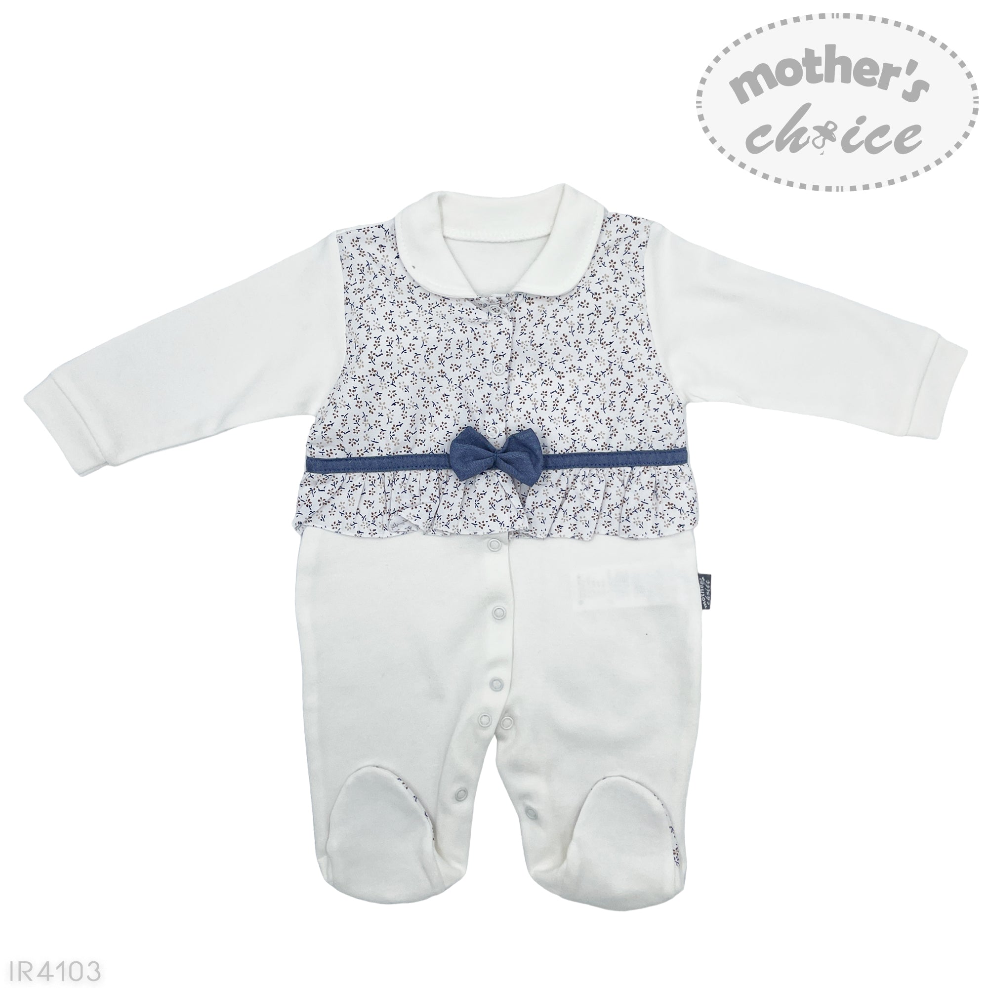 M/C GIRLS ROMPER L/S SKY FLOWERS 9M
