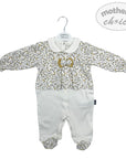 M/C GIRLS FLORAL ROMPER L/S YELLOW/GREY 9M