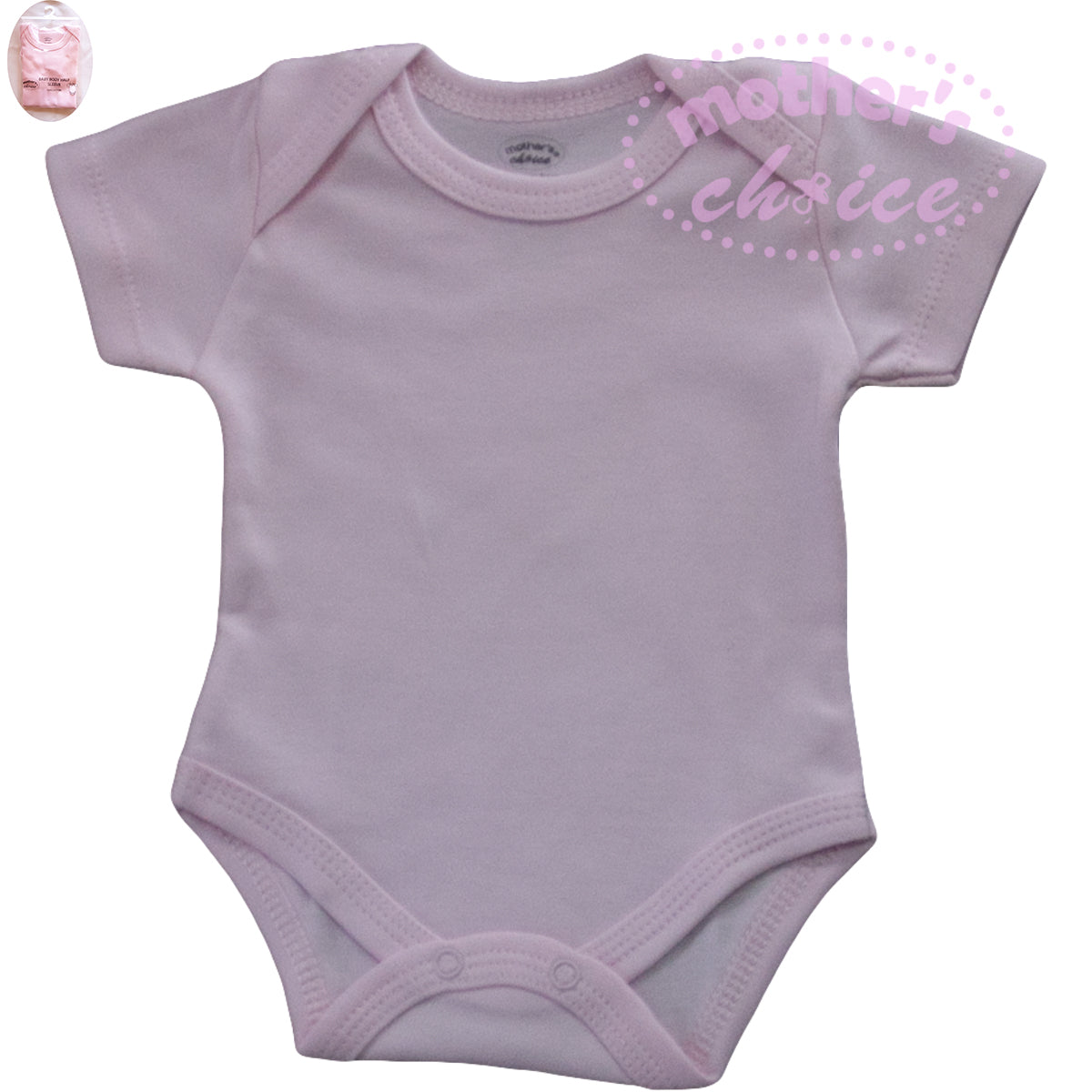 INFANTS SHORT SLEEVE BODYVESTS PINK 0-3