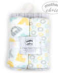 2 PACK FLEECE BLANKET 'ABC-NEUTRAL'