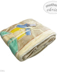 MOTHERS CHOICE INFANTS CUTWORK BLANKET HOUSE BEIGE