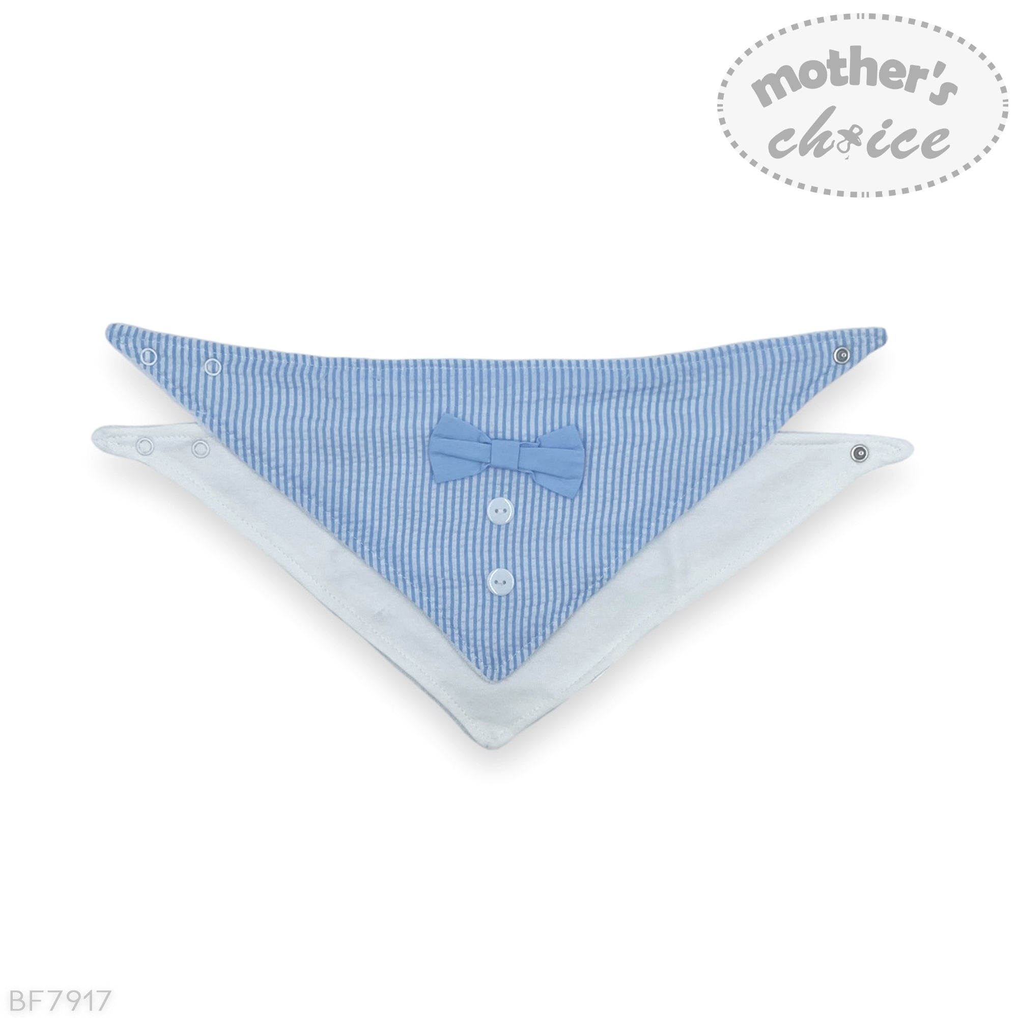 M/C 2PK FANCY BANDANA BIBS BLUE