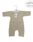 INF BOYS STRIPED ACRU NATURAL LINNEN ROMPER