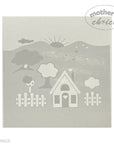 MOTHERS CHOICE INFANTS CUTWORK BLANKET HOUSE GREY/WHITE