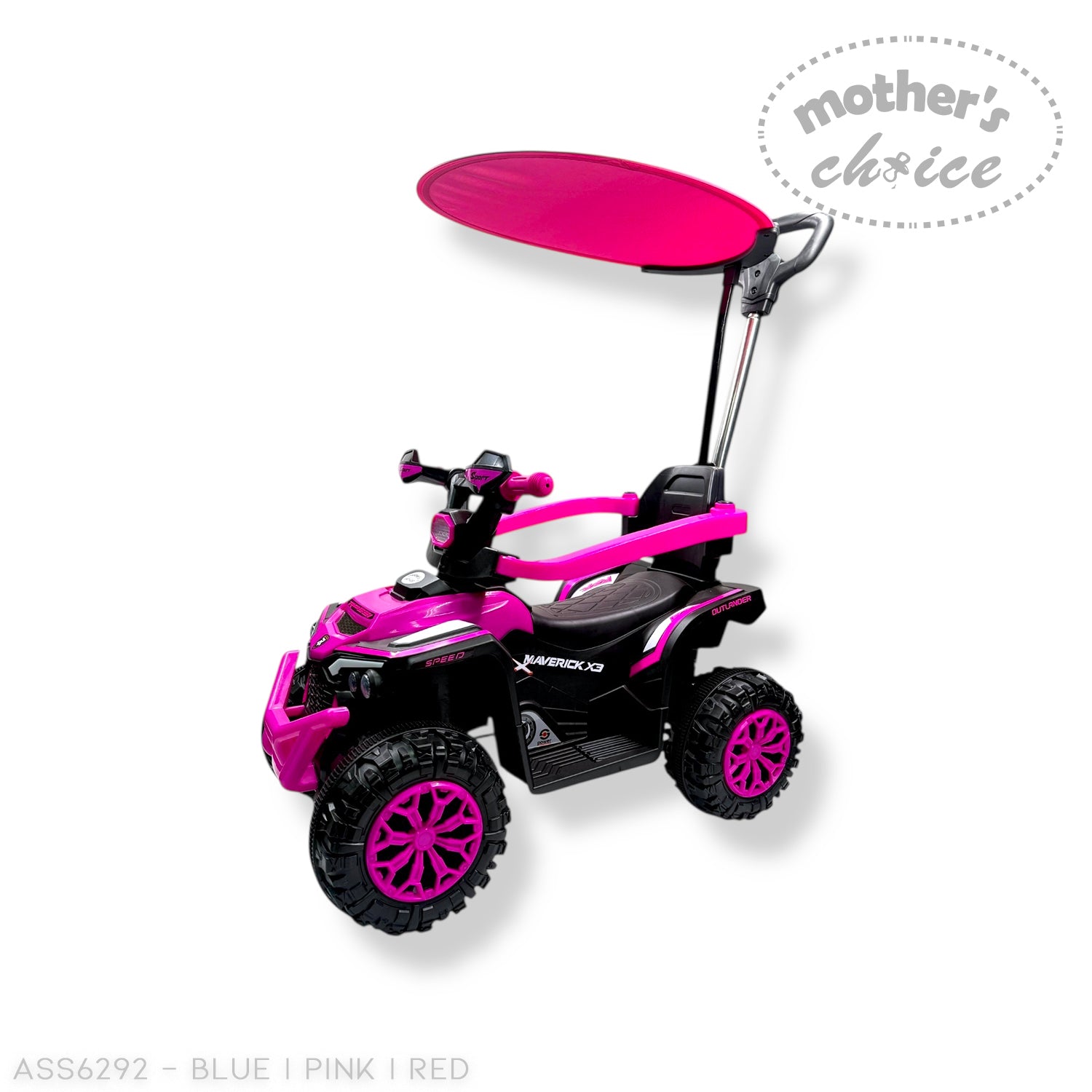 MOTHERS CHOICE RIDE ON CAR WITH CANOPY