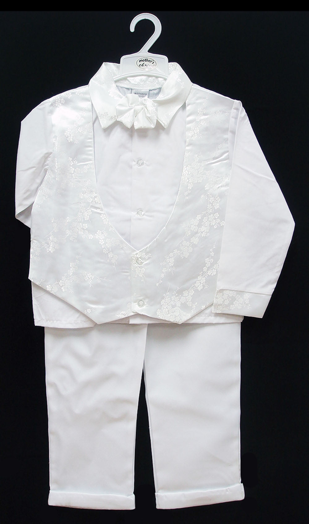 BOYS WHITE CRISTENING SUIT LONGSLEEVE