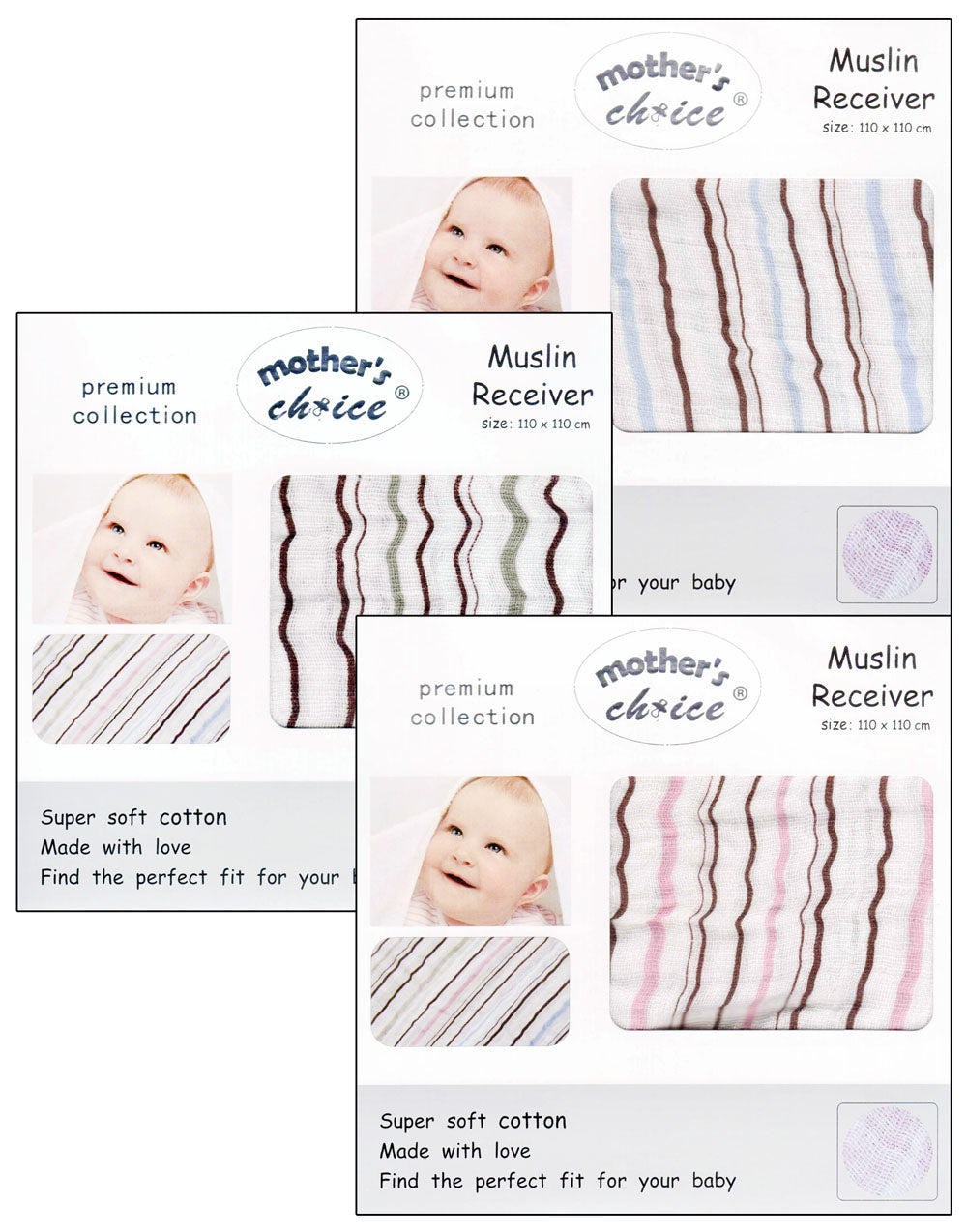 100 % COTTON PRE WASHED MUSLIN RECEIVERS